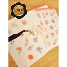 Sweet Twins - Şeffaf Floral & Leaf Temalı Laptop Notebook Telefon Tablet Ajanda Sticker Seti