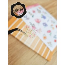 Sweet Twins - Şeffaf Floral & Leaf Temalı Laptop Notebook Telefon Tablet Ajanda Sticker Seti