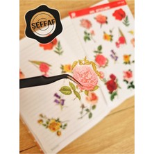 Sweet Twins - Şeffaf Floral & Leaf Temalı Laptop Notebook Telefon Tablet Ajanda Sticker Seti