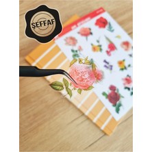 Sweet Twins - Şeffaf Floral & Leaf Temalı Laptop Notebook Telefon Tablet Ajanda Sticker Seti