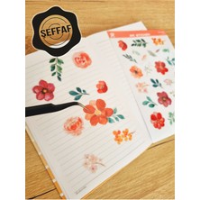 Sweet Twins - Şeffaf Floral & Leaf Temalı Laptop Notebook Telefon Tablet Ajanda Sticker Seti