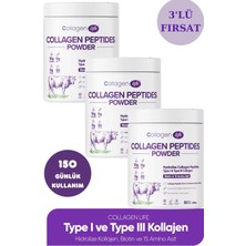 Collagen Life Hidrolize Kolajen Peptitler Biotin ve 15 Amino Asit Içeren Gıda Takviyesi 3'lü Set