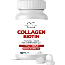 Collagen Soft Hidrolize Tip 1 Tip 3 Kolajen Peptitler Biotin ve 15 Amino Asit Içeren 60 Tablet