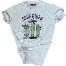 Bluu  Baskılı Tişört Outdoor Normal Kalıp Tshirt