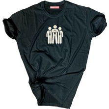 Bluu  Baskılı Tişört Outdoor Normal Kalıp Tshirt