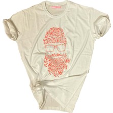 Bluu  Baskılı Tişört Outdoor Normal Kalıp Tshirt