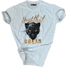 Bluu  Baskılı Tişört Outdoor Normal Kalıp Tshirt