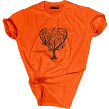 Bluu  Baskılı Tişört Outdoor Normal Kalıp Tshirt