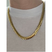 Pinery Jewels 60 cm Örme Zincir Çelik Kararmaz Kadın Gold Kolye