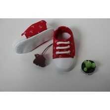 Zindrella Kids Bağcıklı Çapa Desenli  Bebek Ilk Adım Ayakkabısı