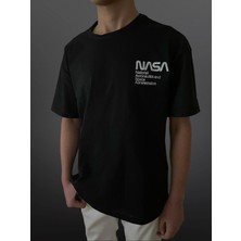 Velox Home Nasa Baskılı Bisiklet Yaka T-Shirt