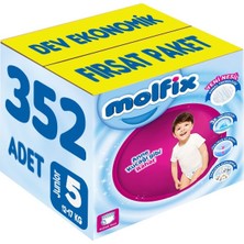 Molfix Külot Bebek Bezi Beden:5 (12-17KG) Junior 352 Adet Dev Ekonomik Fırsat Pk