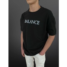 Velox Home Balance Baskılı Bisiklet Yaka T-Shirt Penye