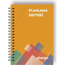 Plango Turuncu Kareler Günlük Planlayıcı Defter - Daily Planner - Ders Çalışma Planlayıcı Defteri - Planlama Defteri