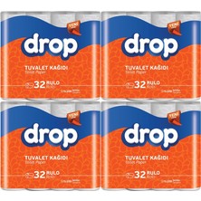 Drop Tuvalet Kağıdı Çift Katlı 128 Li Paket (4pk*32)