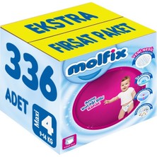 Molfix Külot Bebek Bezi Beden:4 (9-14KG) Maxi 336 Adet Ekstra Fırsat Pk