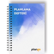 Plango Mavi Suluboya Günlük Planlayıcı Defter - Daily Planner - Ders Çalışma Planlayıcı Defteri - Planlama Defteri