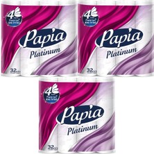 Papia Tuvalet Kağıdı (4 Katlı) 96 Lı Pk Platinum (3pk*32)