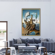 Gaagart Metal Çerçeveli Cam Poliklinik Tablosu Salvador Dali Silüet