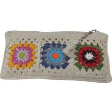 Oyuncak Park Motifli Clutch Örgü El Çantası