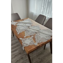 Zesa Home Keten Gardenya Üzerine Ağar Güpürlü Lüx Salon Takımı 5 Parça