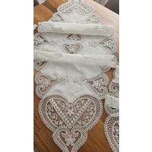 Zesa Home Keten Gardenya Üzerine Ağar Güpürlü Lüx Salon Takımı 5 Parça