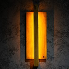 Alberas 50 cm Harmony Night LED Dikey Aplik Amber Ev Işıklandırma Dekorasyon Avize Cafe Otel Salon Duvar