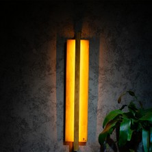 Alberas 90 cm Harmony Night Dikey LED Aplik Amber Ev Işıklandırma Dekorasyon Avize Cafe Otel Salon Duvar