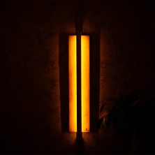 Alberas 90 cm Harmony Night Dikey LED Aplik Amber Ev Işıklandırma Dekorasyon Avize Cafe Otel Salon Duvar