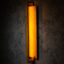 Alberas 70 cm Harmony Night LED Dikey Aplik Amber Ev Işıklandırma Dekorasyon Avize Cafe Otel Salon Duvar