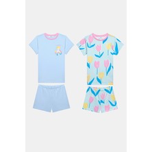 Penti Kız Çocuk Tulip Çok Renkli 2li Pijama Takımı