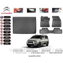 Kalite Oto Citroen Berlingo 2021 Model 3D Bagaj Havuzu+4d Havuzlu Paspas Setii