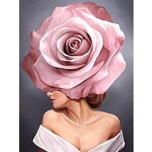 Womb Hobby Çiçeklenmek Zerafet Sayılarla Boyama Seti 50X65 cm ( Tuval Şasesine Gerili)