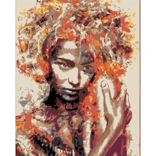 Womb Hobby Afrika Esintisi ve Kadın Sayılarla Boyama Seti  (Tuvale Gerili)