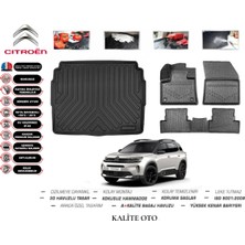 Kalite Oto Citroen C5 Aircross 2022 Model 3D Bagaj Havuzu+4d Havuzlu Paspas Setii