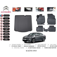 Kalite Oto Citroen C-Elysee 2021 Model 3D Bagaj Havuzu+4d Havuzlu Paspas Setii