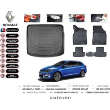 Kalite Oto Renault Megane 3 Sporttourer 2015 Model 3D Bagaj Havuzu+4d Havuzlu Paspas Setii
