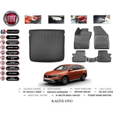 Kalite Oto Fiat Egea Cross Wagon 2023 Model Bagaj Havuzu+4d Havuzlu Paspas Setii