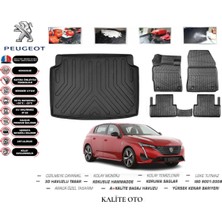 Kalite Oto Peugeot 308 2022 Model 3D Bagaj Havuzu+4d Havuzlu Paspas Setii