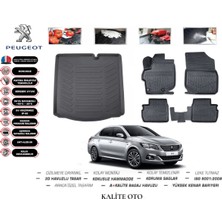 Kalite Oto Peugeot 301 2020 Model 3D Bagaj Havuzu+4d Havuzlu Paspas Setii