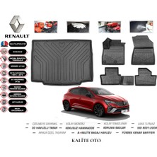 Kalite Oto Renault Clio 5 2024 Model 3D Bagaj Havuzu+4d Havuzlu Paspas Setii