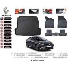 Kalite Oto Renault Fluence 2014 Model 3D Bagaj Havuzu+4d Havuzlu Paspas Setii