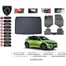 Kalite Oto Peugeot 208 2024 Model 3D Bagaj Havuzu+4d Havuzlu Paspas Setii