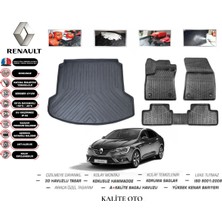 Kalite Oto Renault Megane 4 Sedan 2018 Model 3D Bagaj Havuzu+4d Havuzlu Paspas Setii