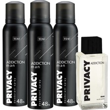 Privacy Man Addiction EDT Erkek Parfüm 100ml & Deodorant 3x150ml