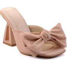 Bambi Mat Nude Saten   Kadın Terlik K04997501638