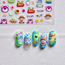 Pakuhit 3D Kabartma Karikatür Rol Sevimli Hayvan Uzaylı Çocuk Tarzı Desen Kendinden Yapışkanlı Çıkartma Tasarım Nail Art Çıkartmalar Dekorasyon (Yurt Dışından)