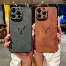 Qichengda iPhone Xs Retro Geyik Deseni Pu Cep Telefonu Kılıfı (Yurt Dışından)