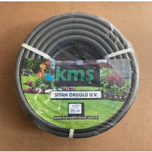 Kms Kmş Özel Uv Dayanıklı 1/2 Bahçe Hortumu Silikonlu Örgülü Hortum 25 mt