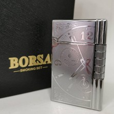 İşte Bu Lüks Dupont Tasarımlı Metal Gazlı Çakmak Silver